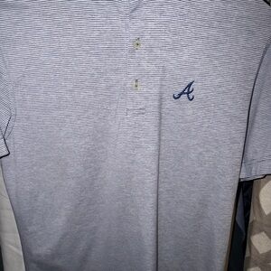 Men's Striped Polo Shirt - Blue